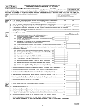 New Hampshire Combined Business Profits Tax Return