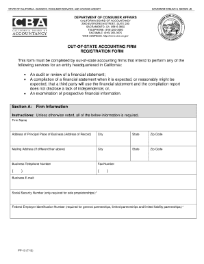 Out-of-State Accounting Firm Registration Form