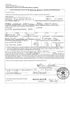 Texas General Election Ballot Application