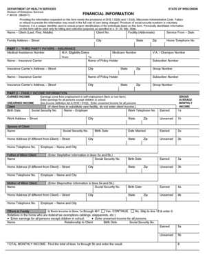 Wisconsin Financial Information Form