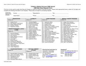 California CMS Net Class Request Form