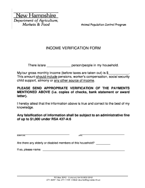 Income Verification Form