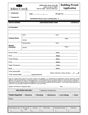 Georgia Building Permit Application