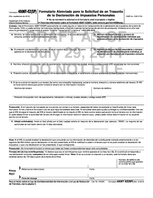 Formulario 4506T-EZ(SP)
