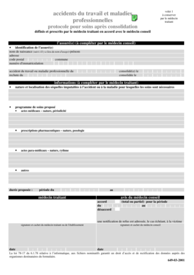 Protocole pour soins après consolidation