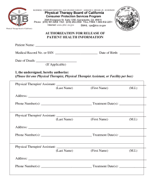Authorization for Release of Patient Health Information