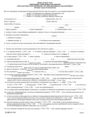 New York Non-Schedule Adjustment Application