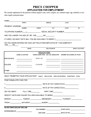 price chopper gardner ma application