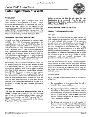 Late Registration of a Well Form 55-65