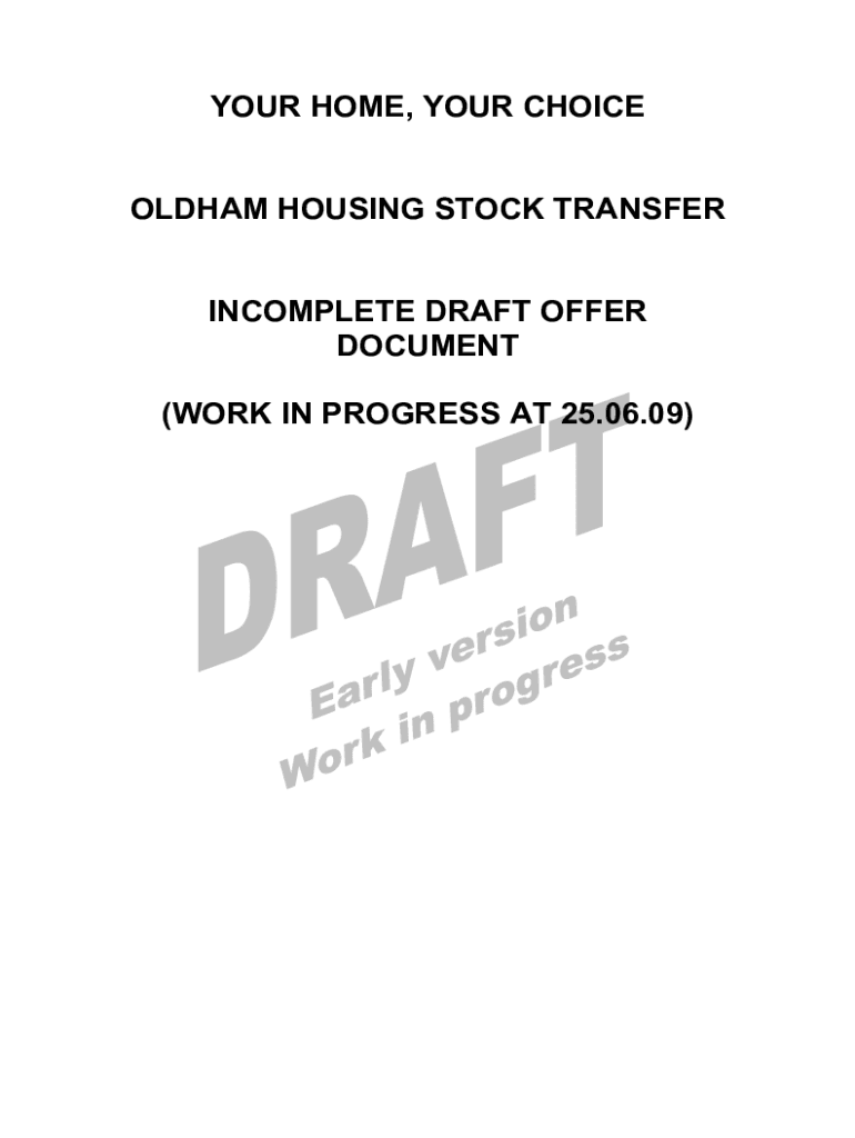 Fillable Online committees oldham gov Final Housing Stock Transfer