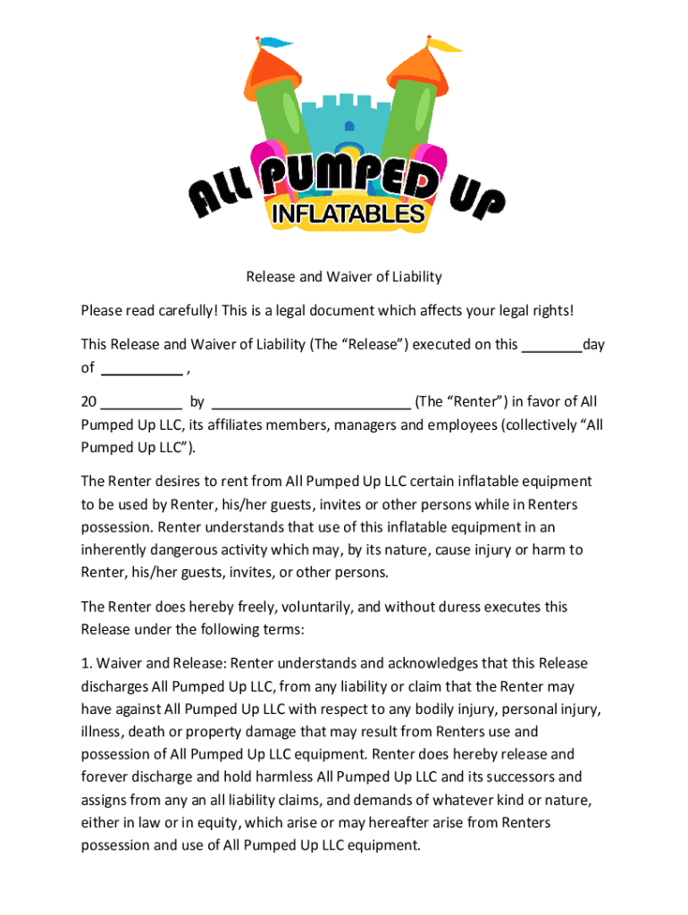 Fillable Online Release and Waiver of Liability - The City of Mission ...