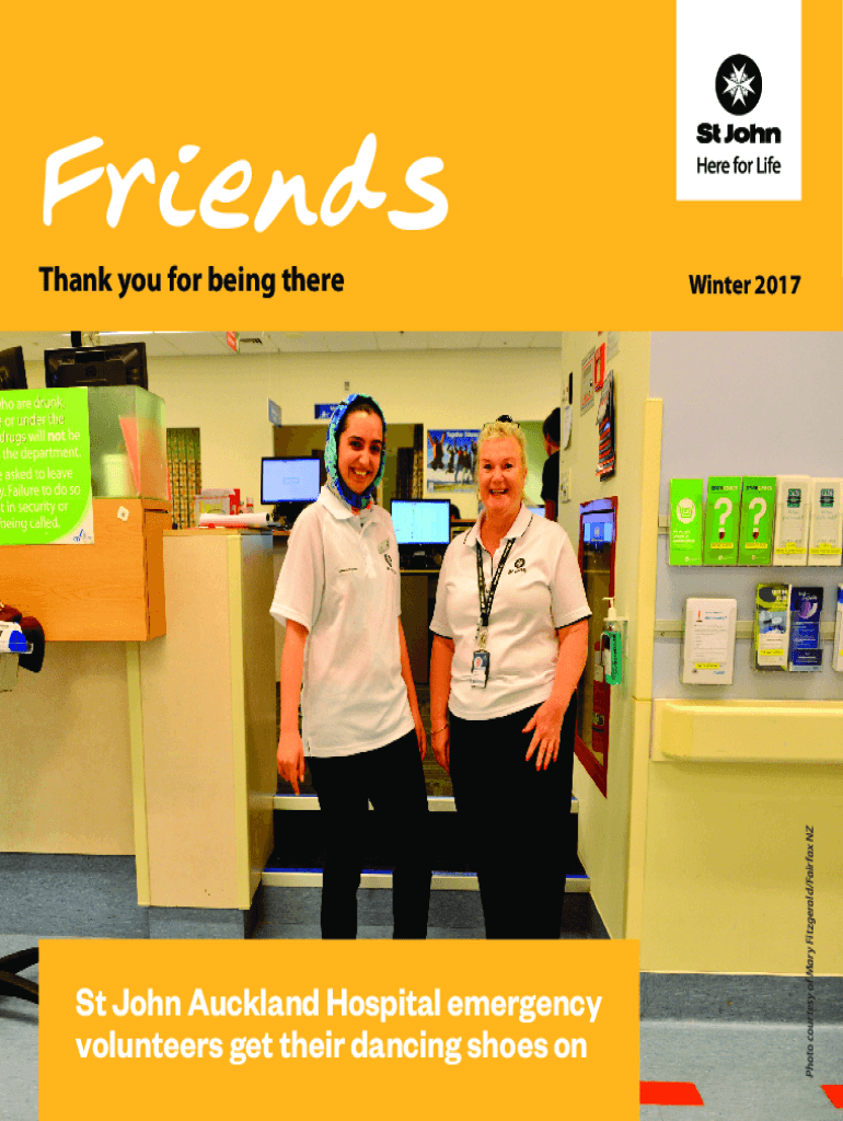 Fillable Online St John Auckland Hospital emergency volunteers get