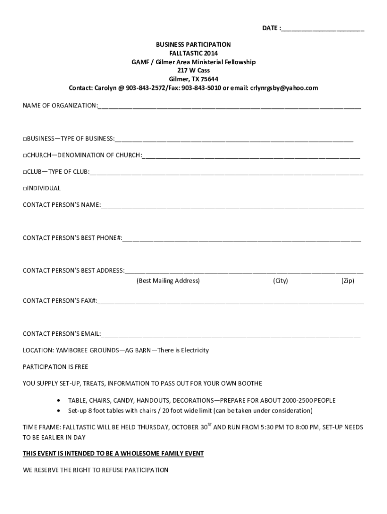 Fillable Online 408 W Cass St, Gilmer, TX 75644 Fax Email Print pdfFiller