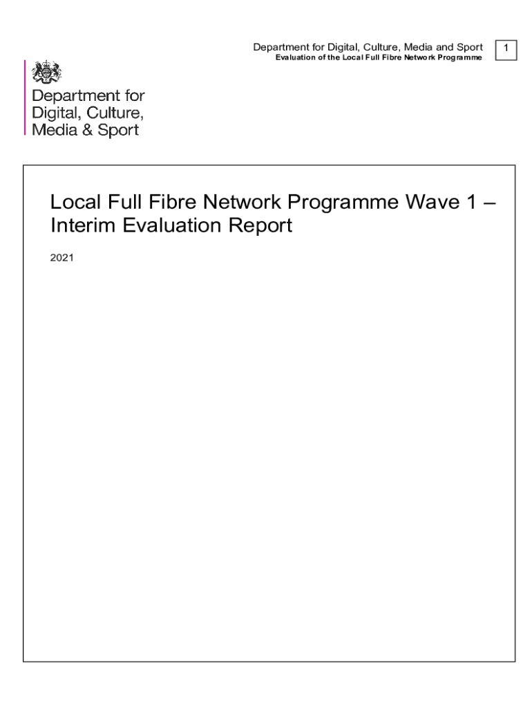 Fillable Online Local Full Fibre Network Programme Wave 1 Interim