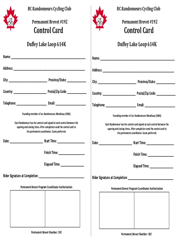 Fillable Online control card template Fax Email Print - pdfFiller
