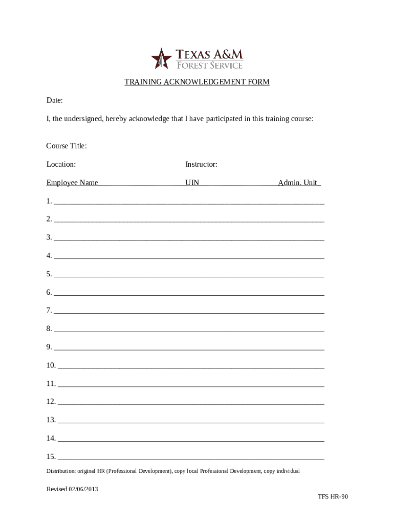 ACKNOWLEDGMENT OF TRAINING IN TEST SECURITY tfsfinance tamu Doc