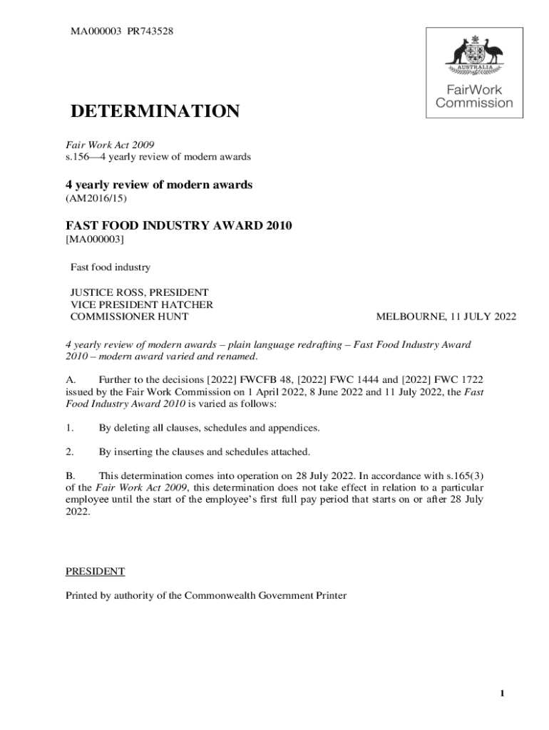 Fillable Online Determination. Common issue plain language drafting