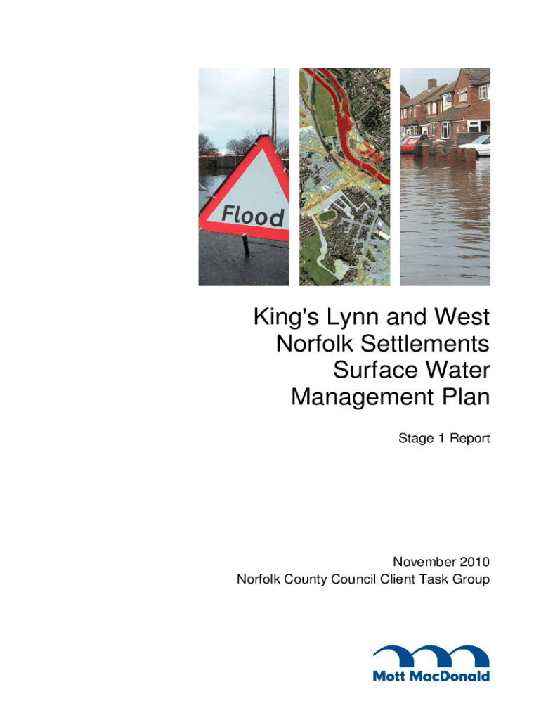Fillable Online King's Lynn and West Norfolk Settlements Surface Water