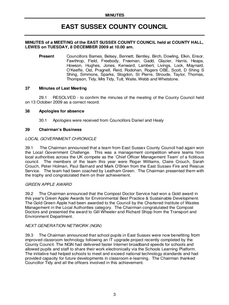 Fillable Online democracy eastsussex gov Councillors Barnes, Belsey