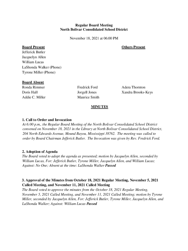 Fillable Online 01.A. North Bolivar Consolidated School District Fax