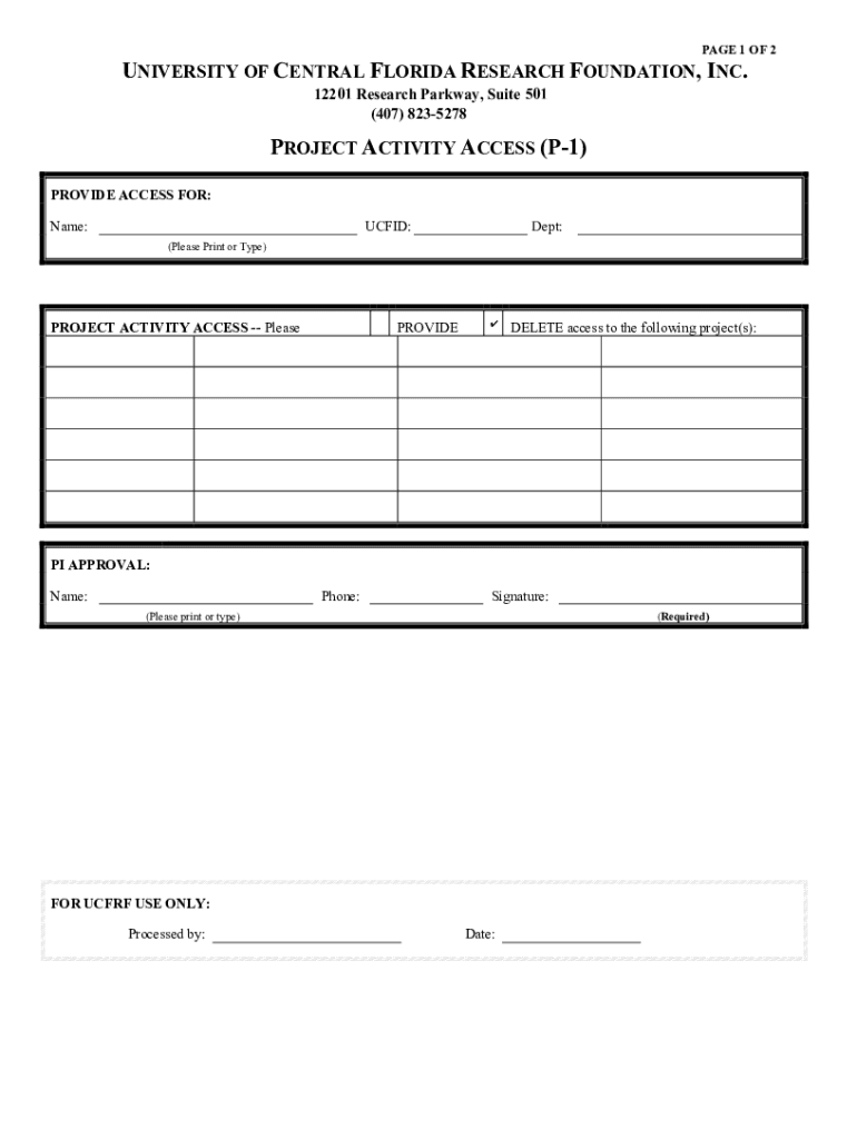 Fillable Online UF RESEARCH FOUNDATION PROJECT ACTIVITY REPORTMENU FORM