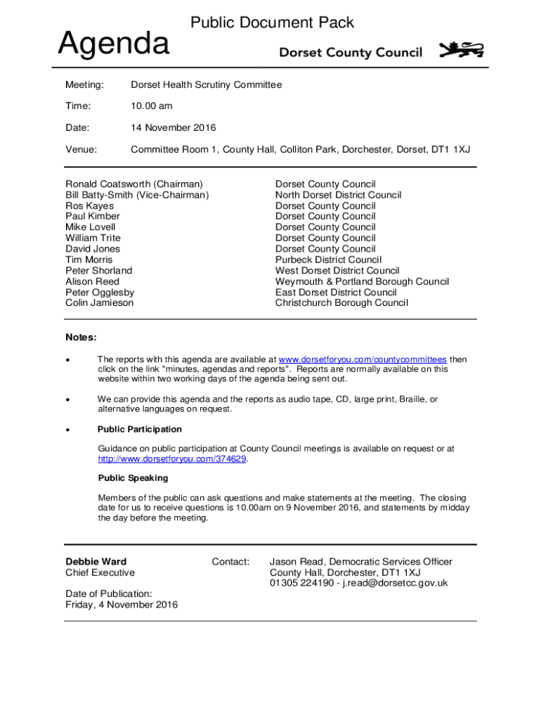 Fillable Online County Hall, Dorchester Fax Email Print - pdfFiller