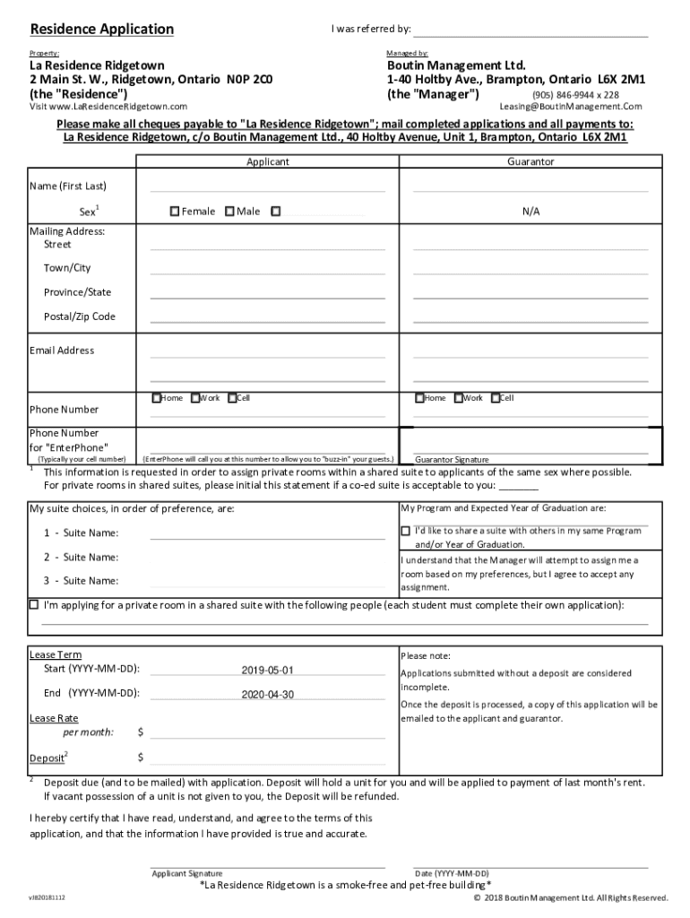 canada residence application Preview on Page 1