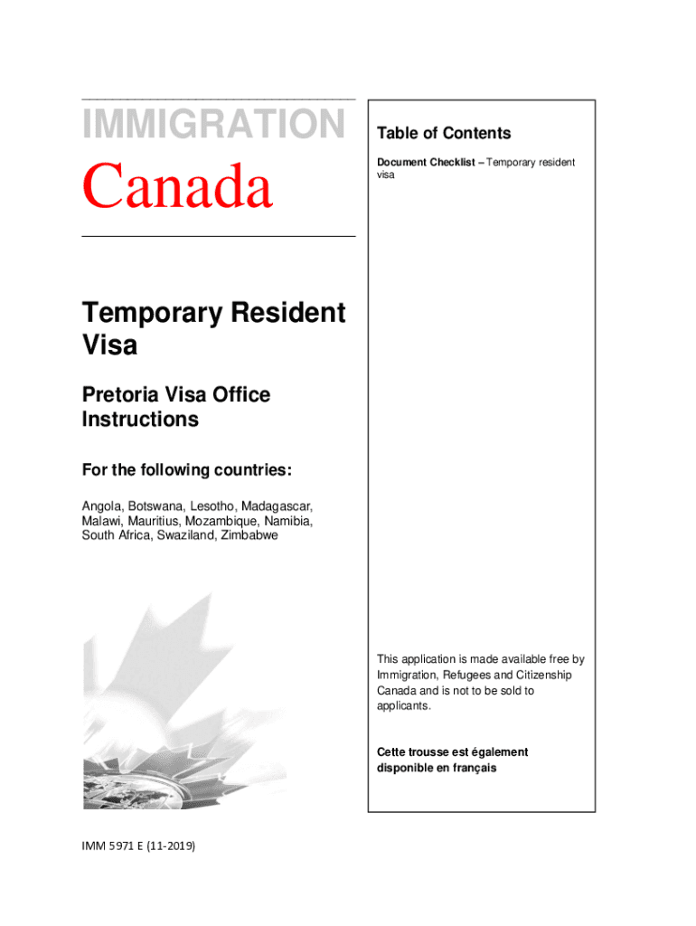 Fillable Online Document Checklist For A Temporary Resident Visa Fax Email Print PdfFiller Fillable Online Document Checklist For A Temporary Resident Visa Fax Email Print PdfFiller