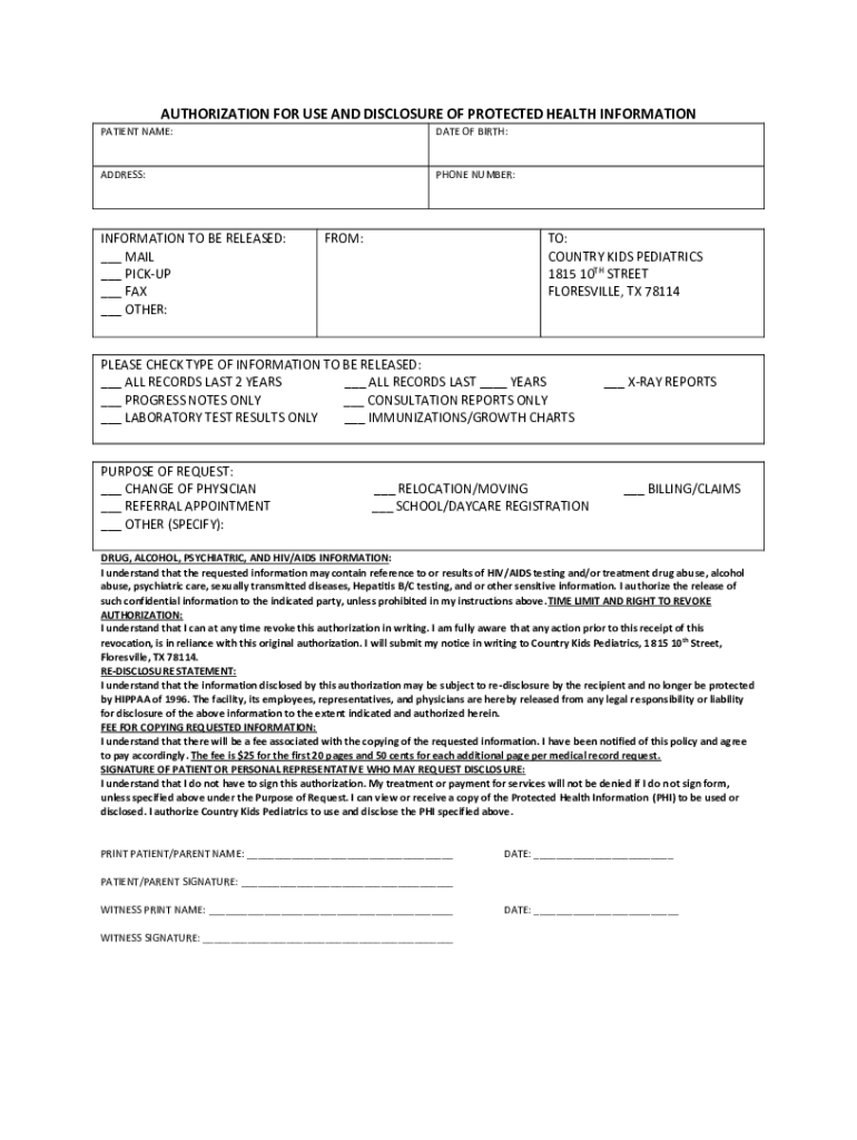 Fillable Online country kids pediatrics Fax Email Print pdfFiller