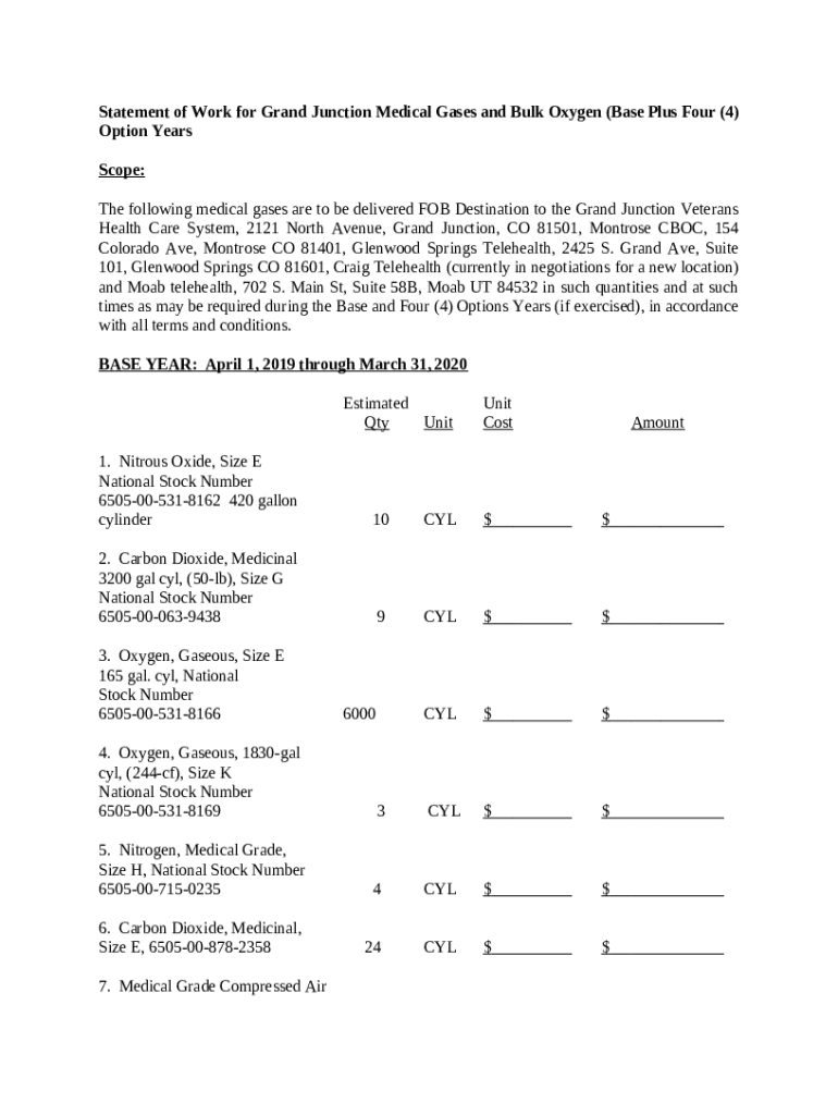 Medical Gas & Welding Supply in Grand Junction, CO Doc Template pdfFiller