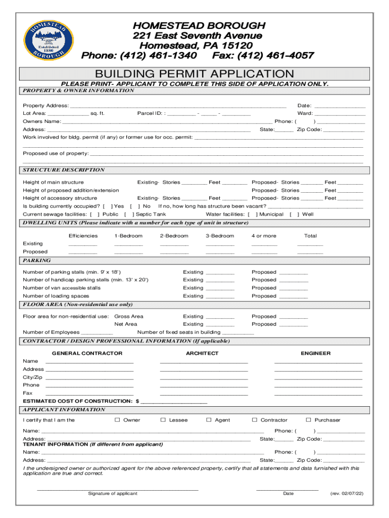 Fillable Online HVAC Permit Application 1 & 2 Family Dwellings Fax