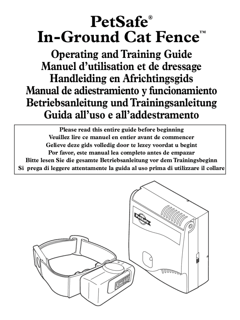 Fillable Online Petsafe Deluxe InGround Cat Fence User Manual Fax