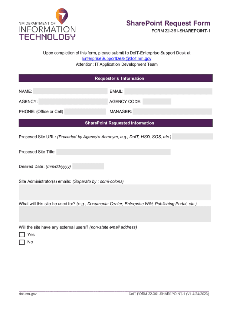Fillable Online Use the IT help desk SharePoint site template Fax Email ...