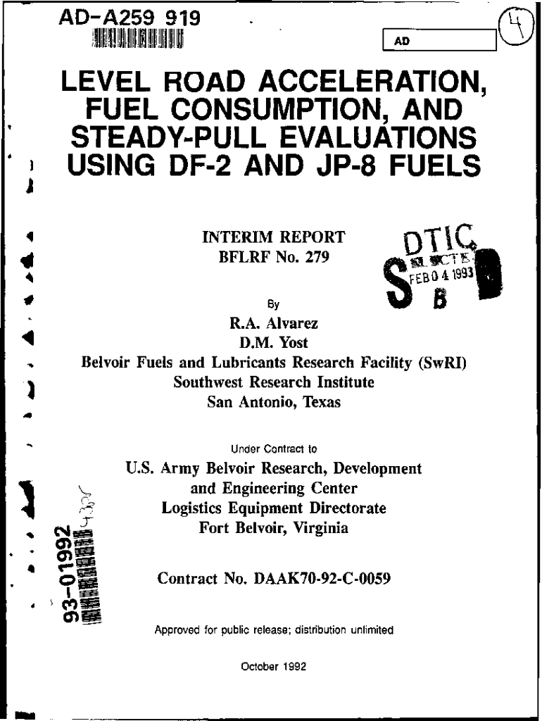 Fillable Online Level Road Acceleration, Fuel Consumption, and Steady