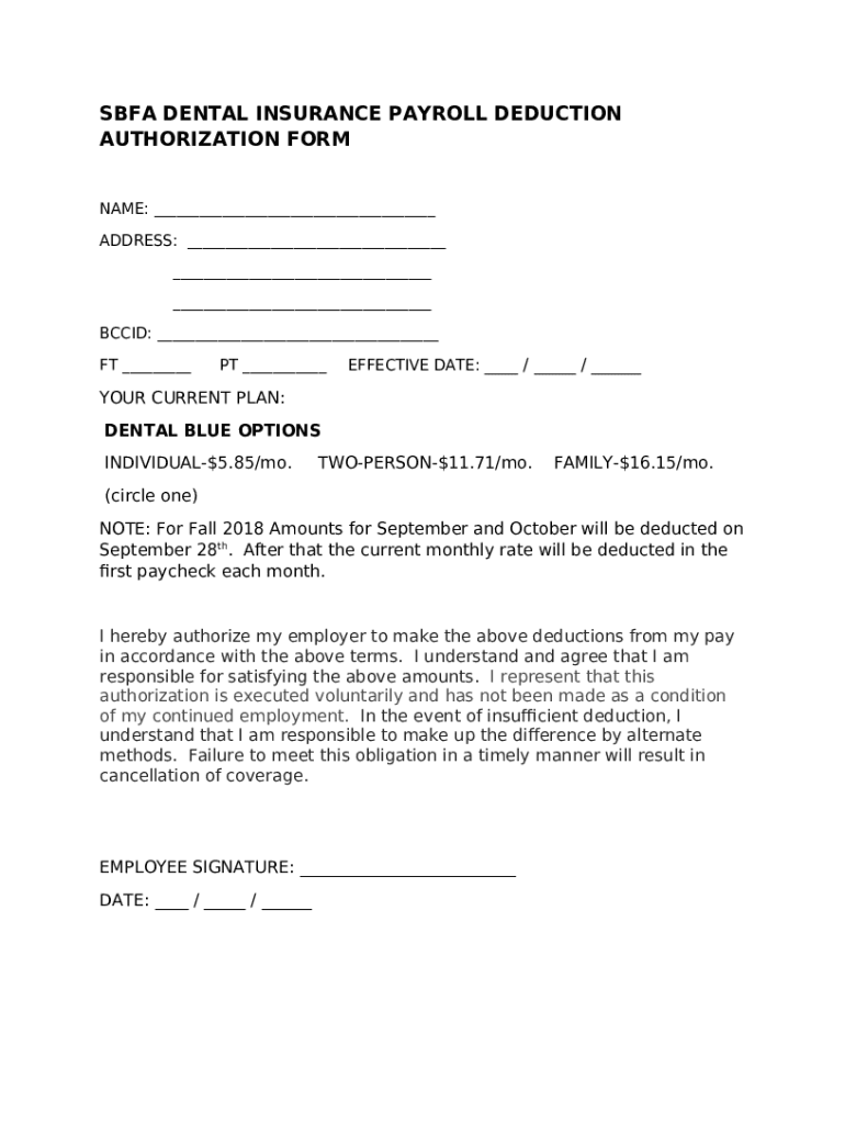 dental deduction Doc Template pdfFiller