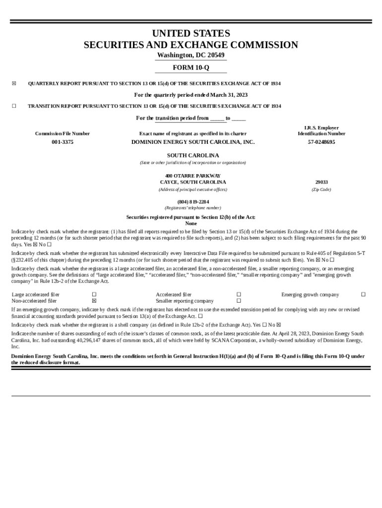 DOMINION ENERGY SOUTH CAROLINA, INC. ( Doc Template pdfFiller
