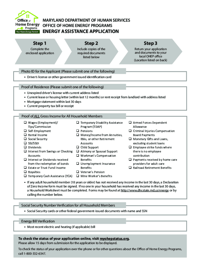 Maryland Energy Assistance Program (MEAP) Preview on Page 1
