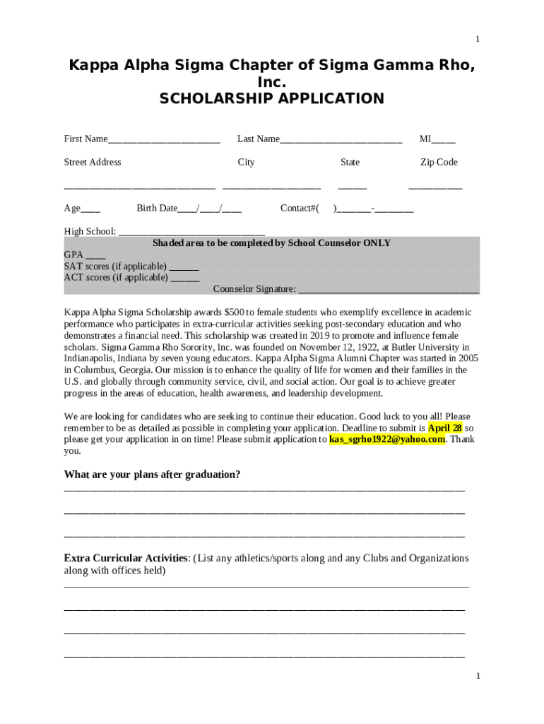 Kappa Alpha Sigma Chapter of Sigma Gamma Rho ... - sites muscogee k12 ...