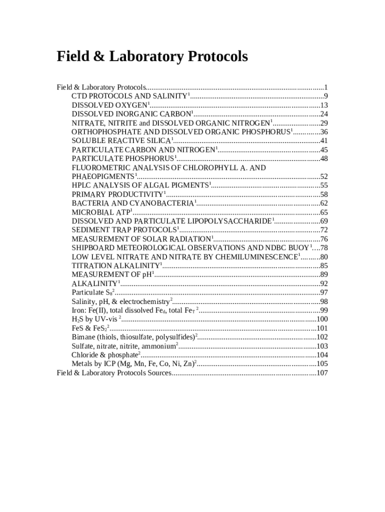 Field & Laboratory Protocols - soest hawaii Doc Template | pdfFiller