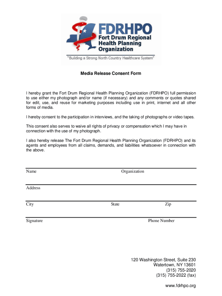 Fillable Online Fort Drum Regional Health Planning OrganizationBuilding Fax Email Print