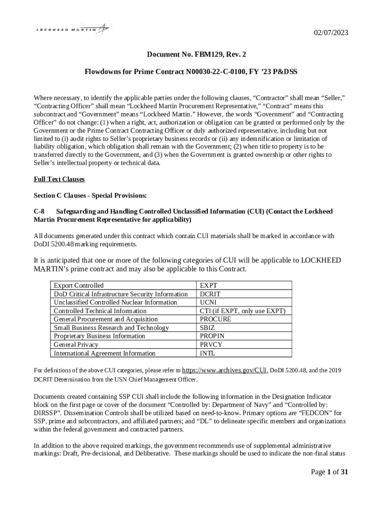 DFARS Clauses Lockheed Martin Doc Template pdfFiller