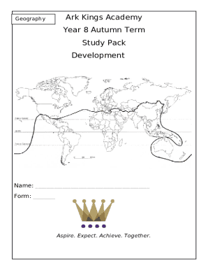 Geography Year 8 Quiz and Learn Booklet. ... Doc Template | pdfFiller