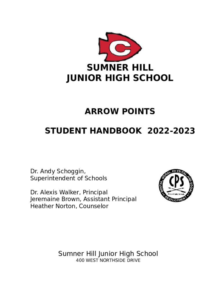 sumner hill junior high school arrow points student handbook Doc