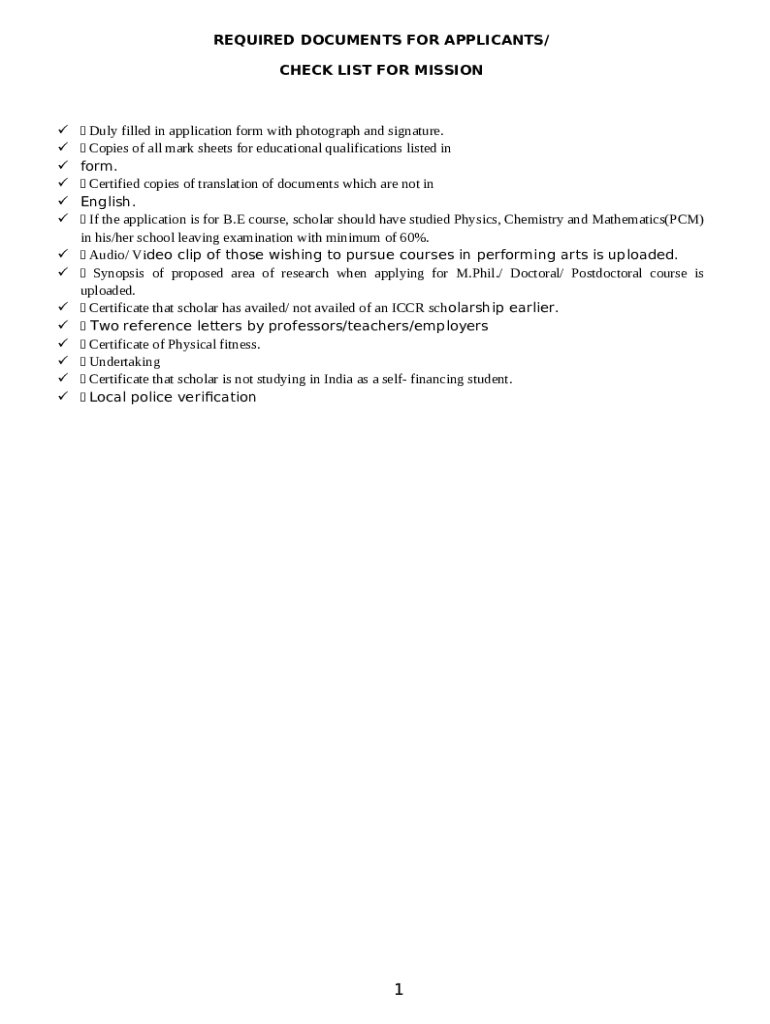 What documents are required for WES for immigration Doc Template