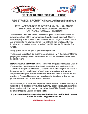 Fillable Online Pkfl Football - Fill Online, Printable, Fillable, Blank ...