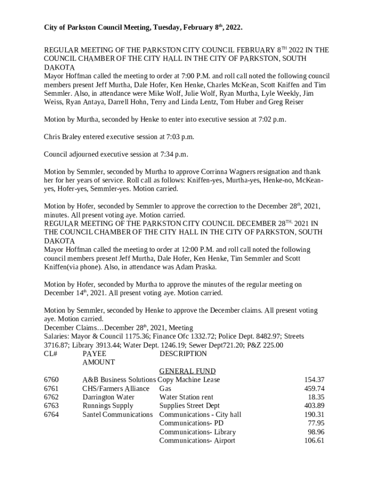 Parkston Chief of Police resigns, cites concerns with mayor Doc