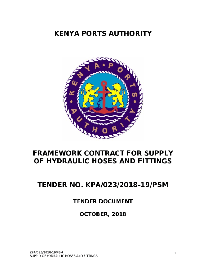 Tender Document Supply of Hydraulic Hoses and Fittings. Doc
