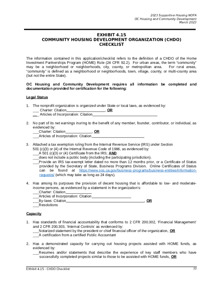 HUD HOME Investment Partnership Program (HOME) Doc Template pdfFiller