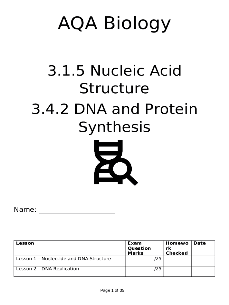 A structure for Deoxyribose Nucleic Acid Preview on Page 1