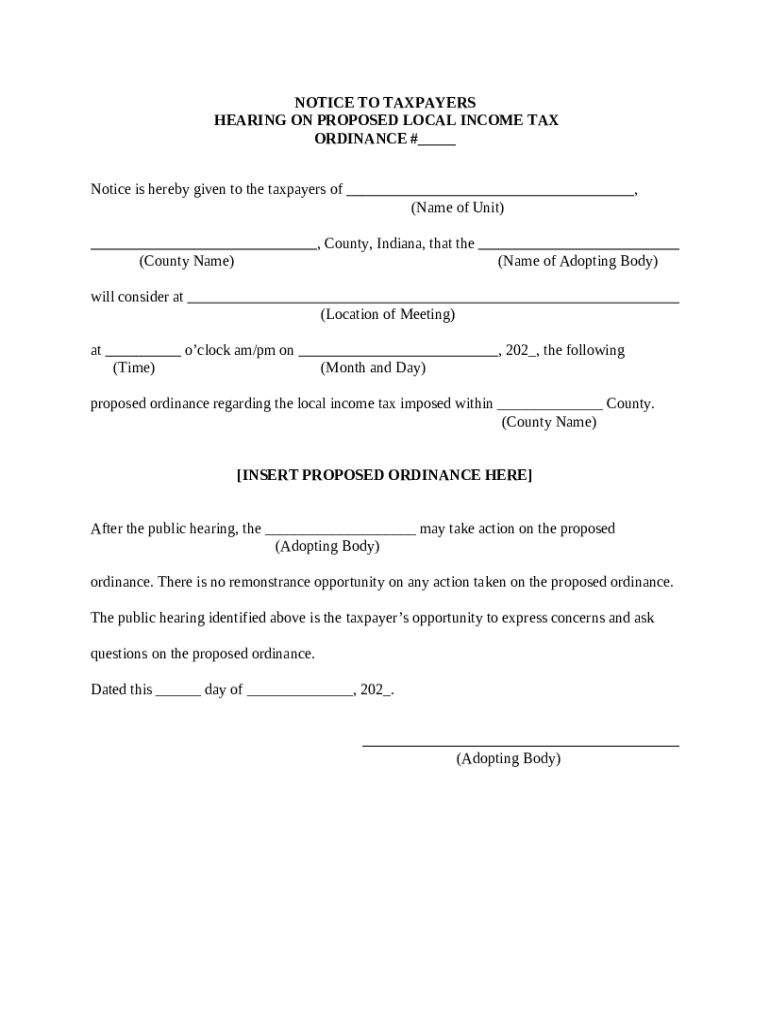 Local Tax Templates, PreReview, Submission Doc Template